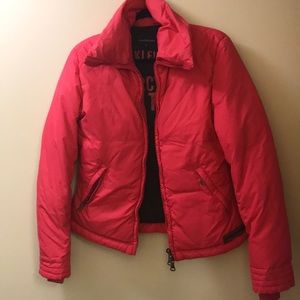 Calvin Klein pink duck down jacket puffer